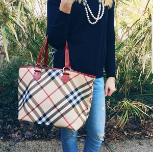 Burberry nova check tote medium